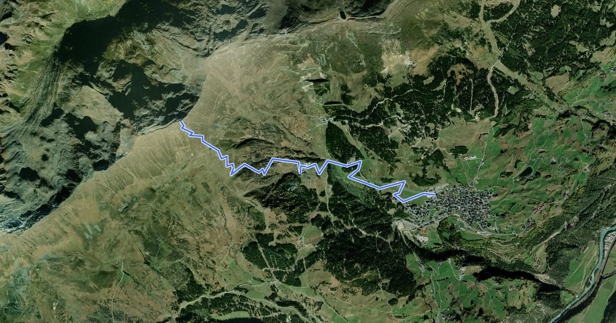 Маршрут Wanderweg 11 на спутниковом снимке