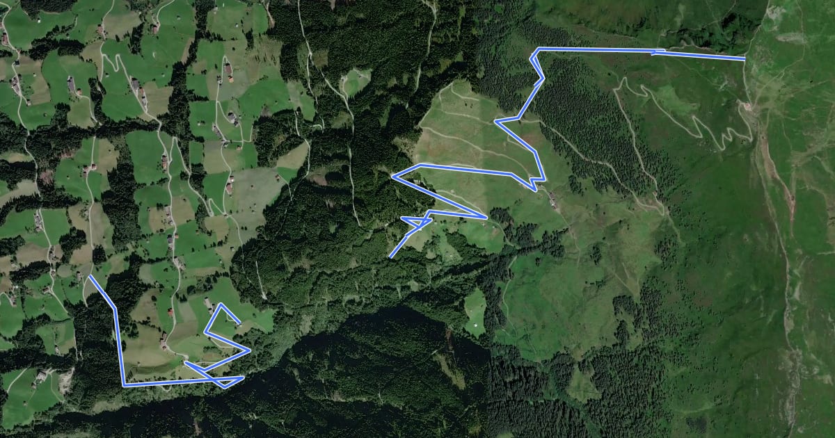 Маршрут Wanderweg 11 на спутниковом снимке