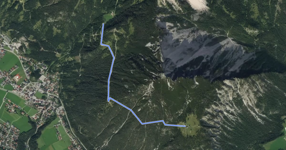 Маршрут Wanderweg 11 на спутниковом снимке
