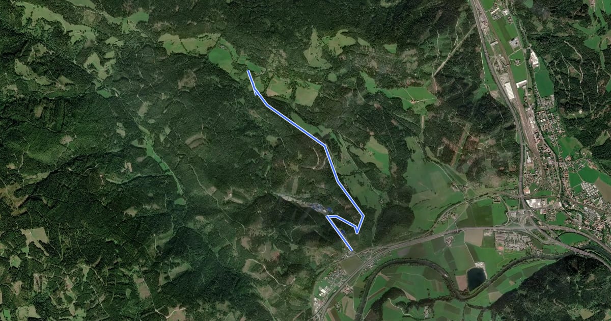 Маршрут Wanderweg 11 на спутниковом снимке
