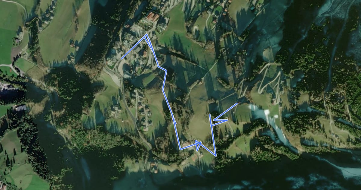 Маршрут Wanderweg 11 на спутниковом снимке