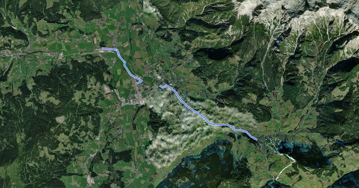 Маршрут Wanderweg 11 на спутниковом снимке