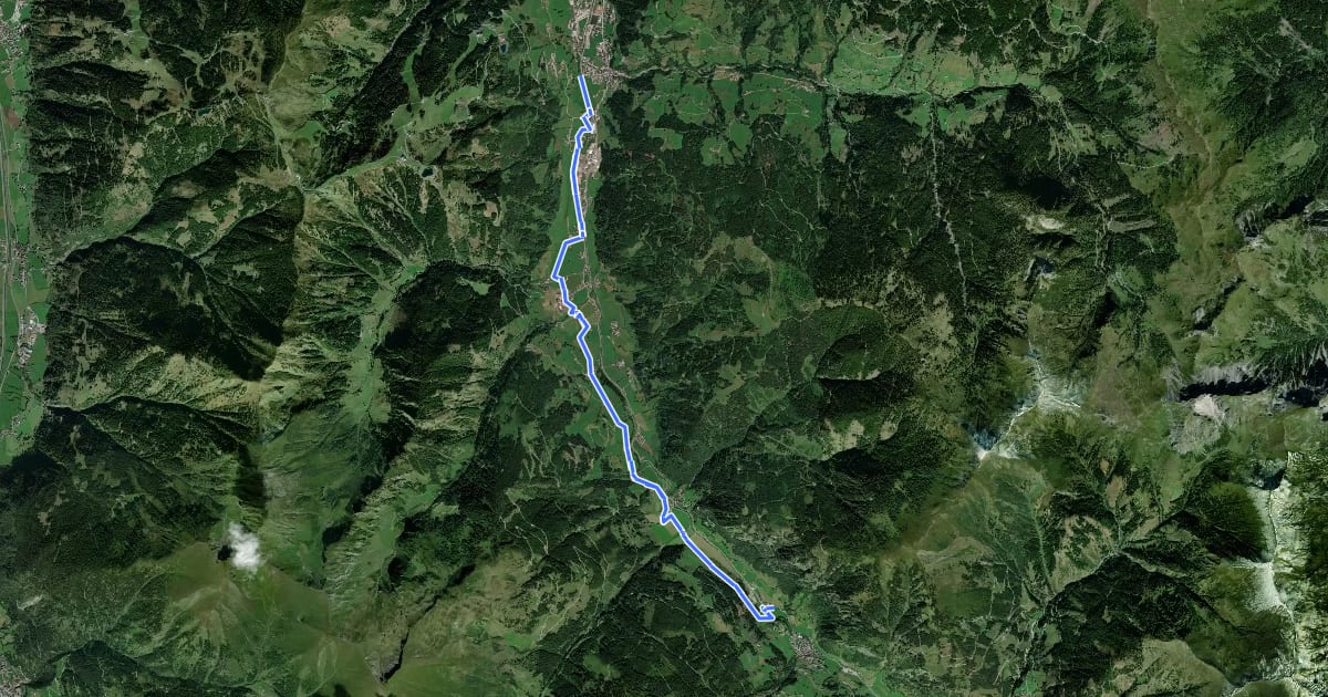 Маршрут Wanderweg 11 на спутниковом снимке
