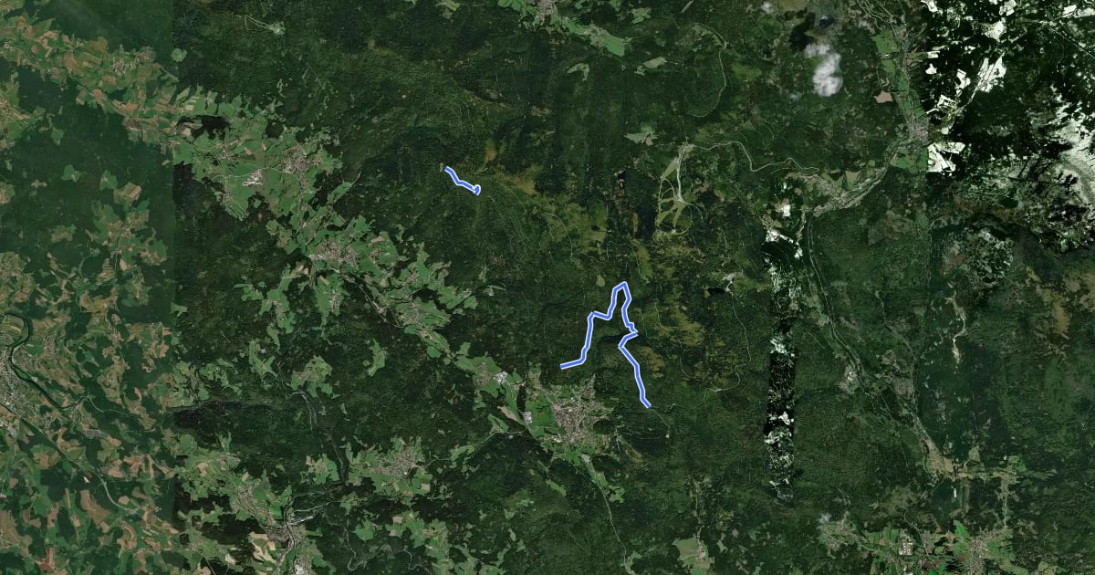 Маршрут Wanderweg 11 на спутниковом снимке