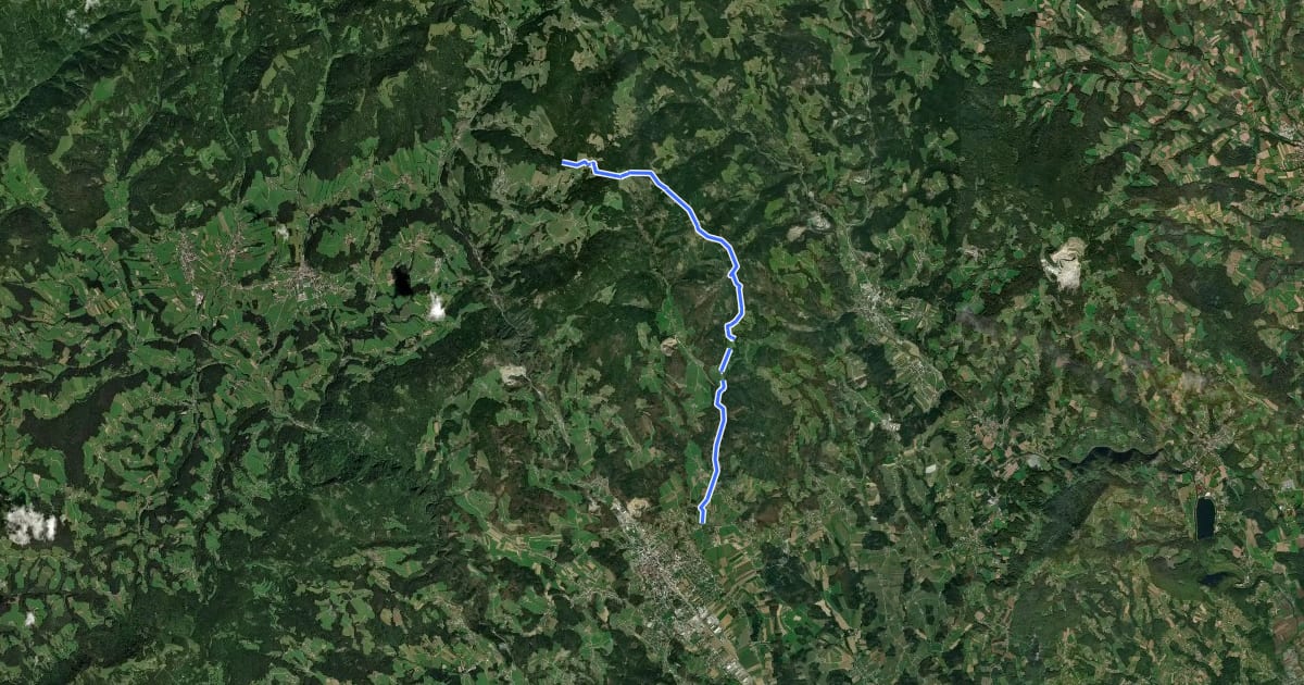 Маршрут Wanderweg 11 на спутниковом снимке