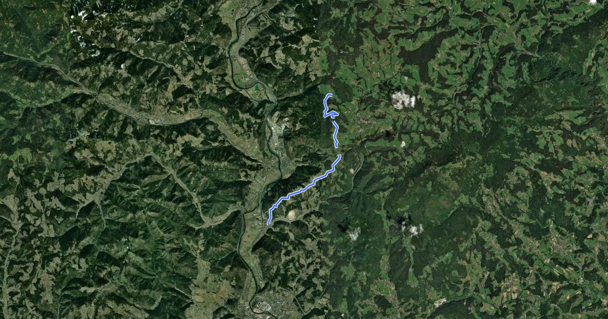 Маршрут Wanderweg 11 на спутниковом снимке