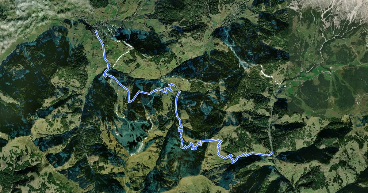 Маршрут Wanderweg 11 на спутниковом снимке