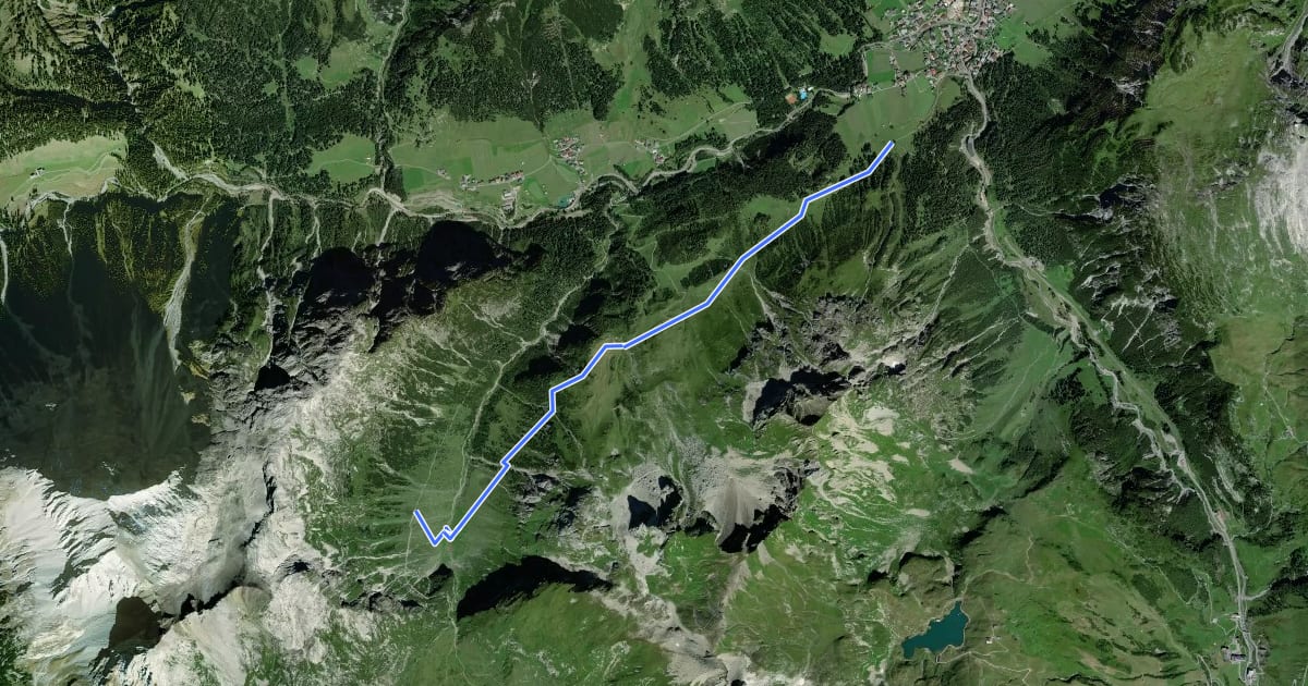 Маршрут Wanderweg 11 на спутниковом снимке