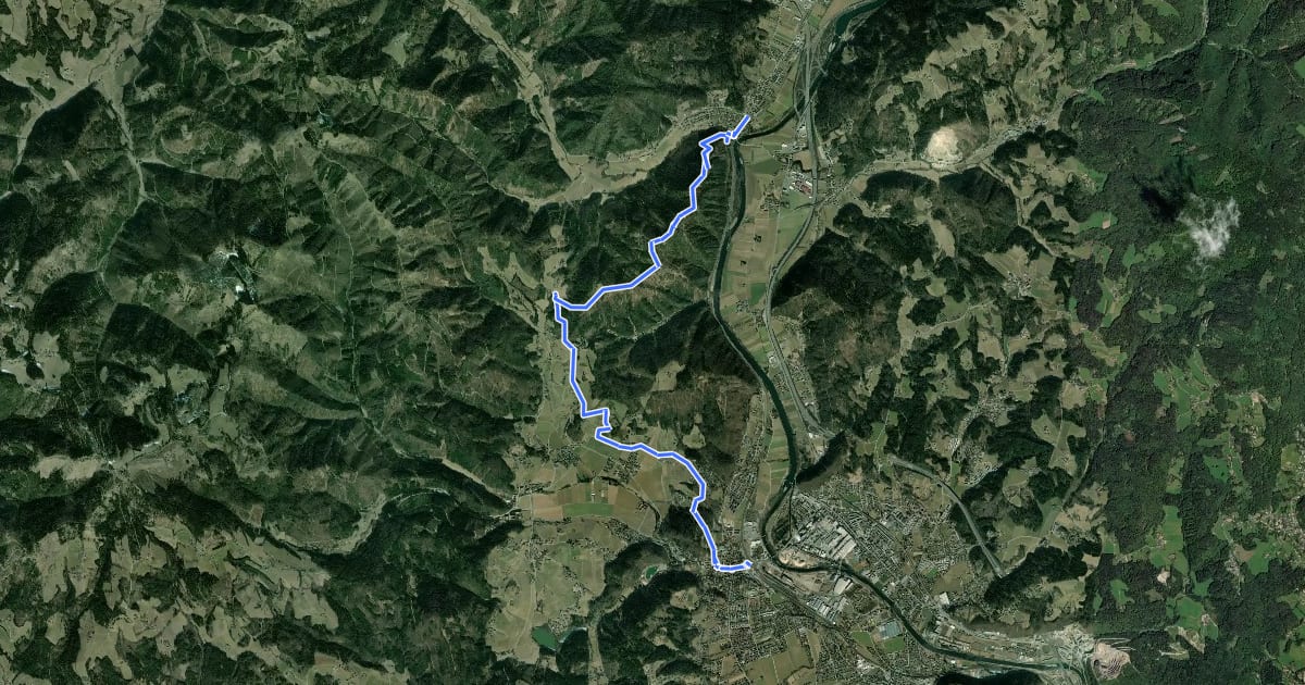 Маршрут Wanderweg 11, Pfaffenkogelsteig на спутниковом снимке
