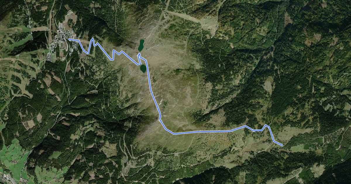 Маршрут Wanderweg 111 на спутниковом снимке