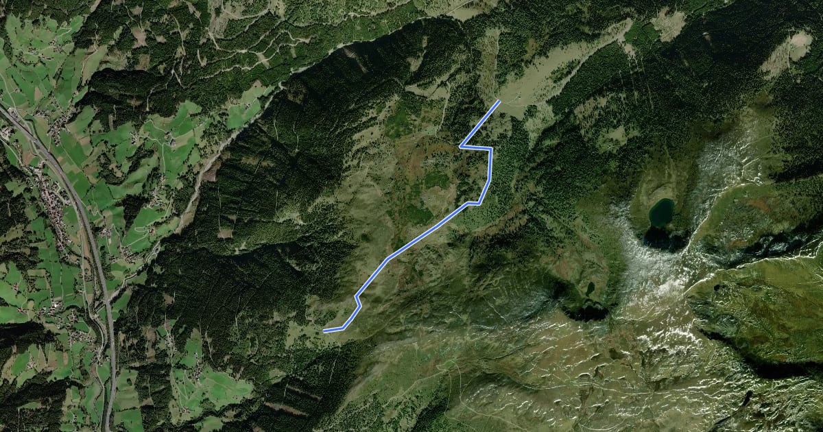 Маршрут Wanderweg 114 на спутниковом снимке