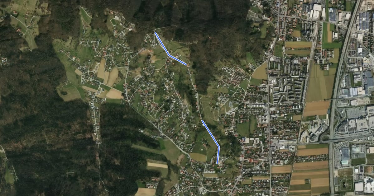 Маршрут Wanderweg 11a на спутниковом снимке