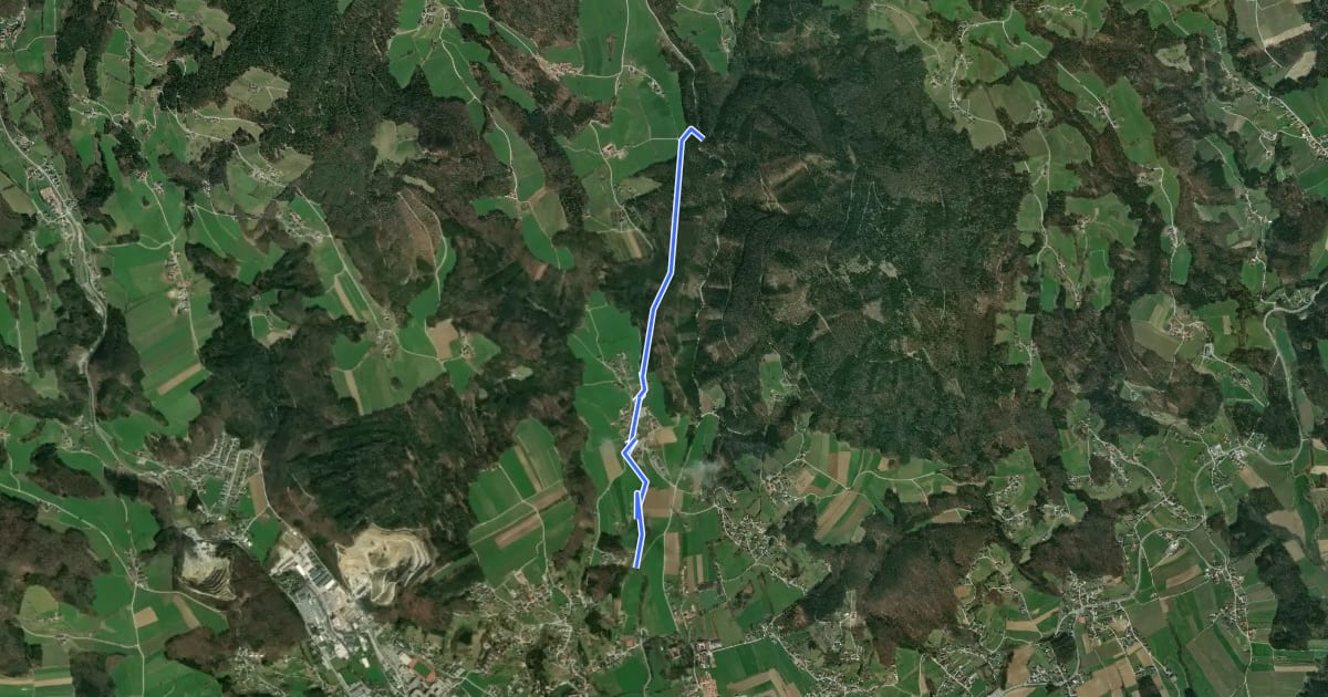 Маршрут Wanderweg 11a на спутниковом снимке