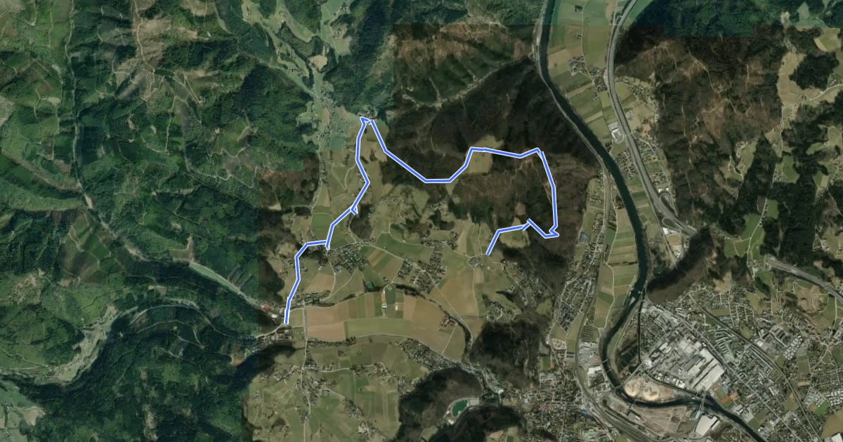 Маршрут Wanderweg 11a, Gsollerkogelweg на спутниковом снимке