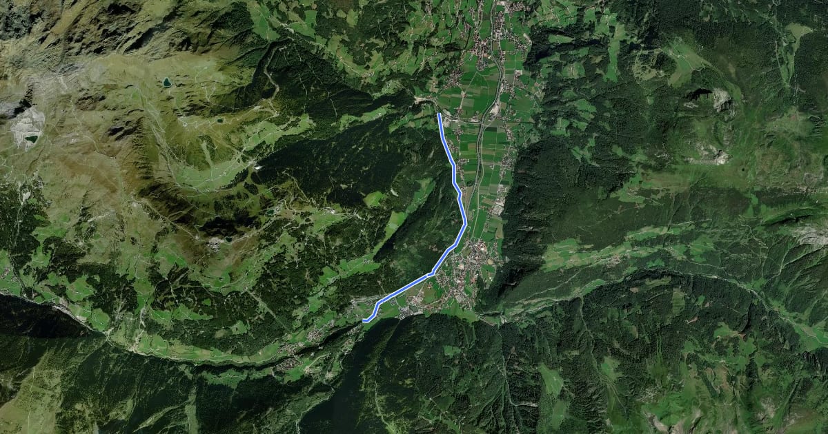 Маршрут Wanderweg 12 на спутниковом снимке