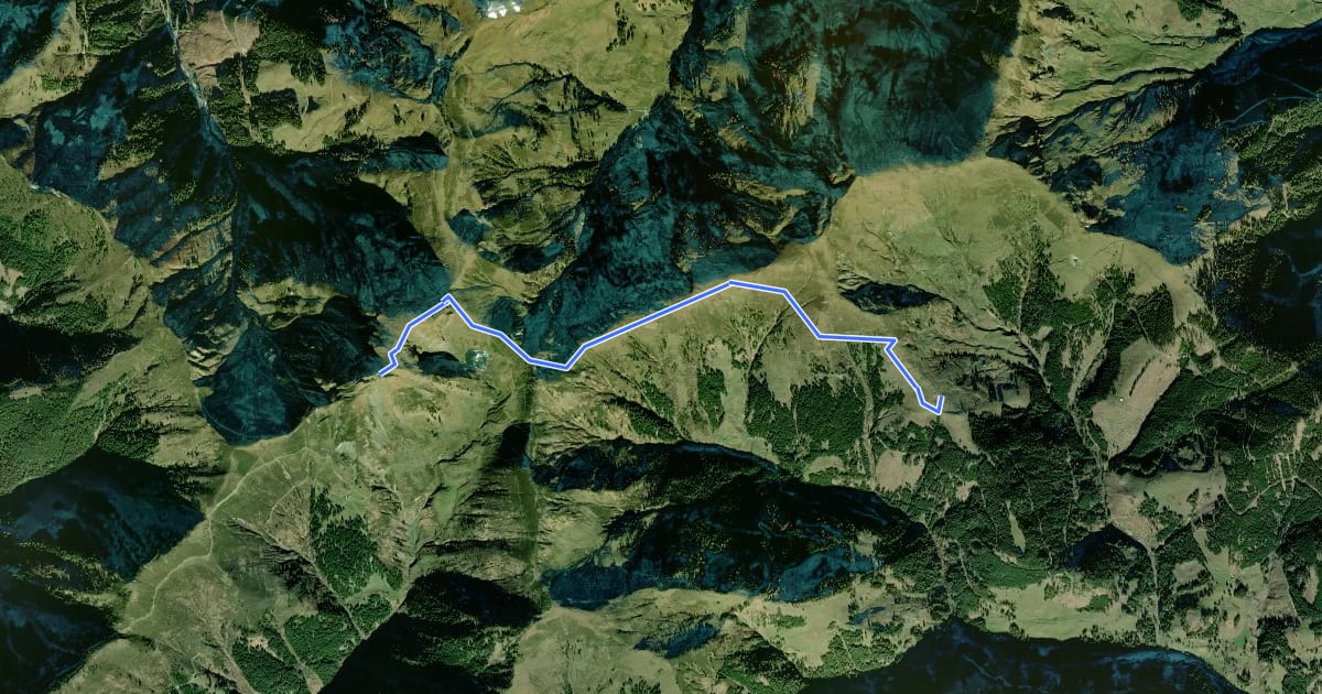 Маршрут Wanderweg 12 на спутниковом снимке