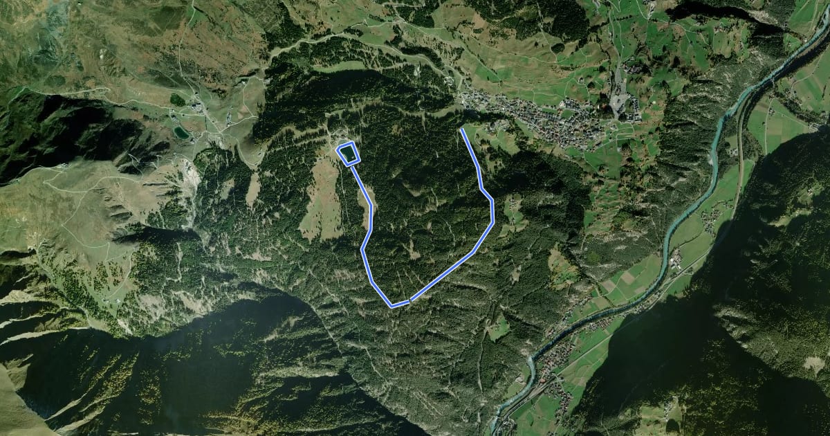 Маршрут Wanderweg 12 на спутниковом снимке