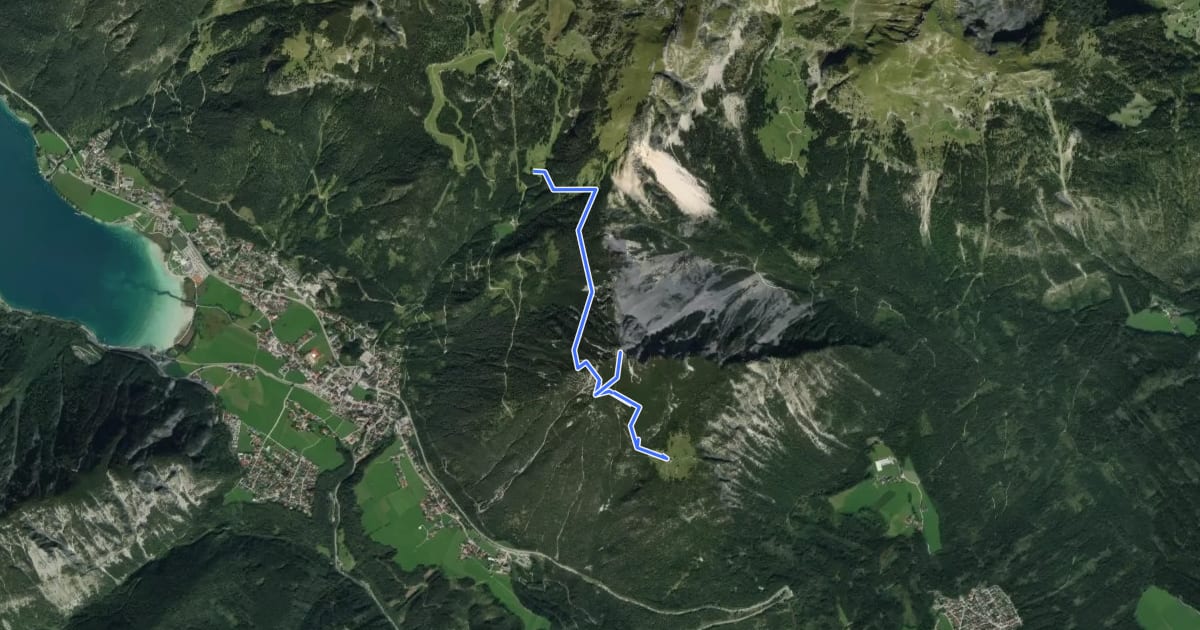 Маршрут Wanderweg 12 на спутниковом снимке