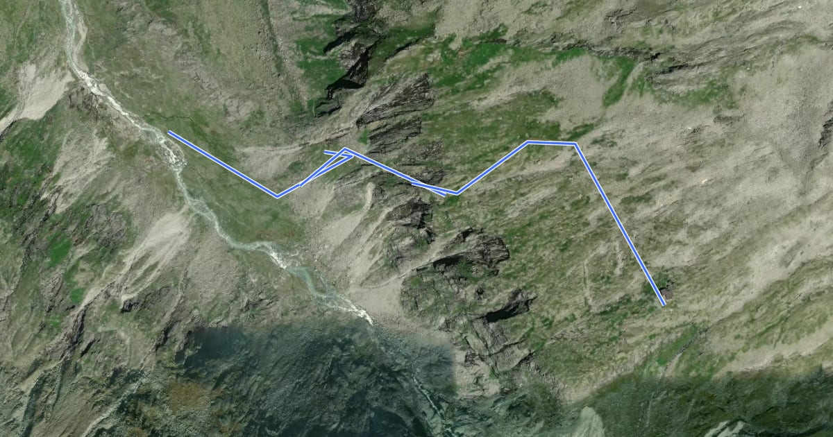 Маршрут Wanderweg 12 на спутниковом снимке