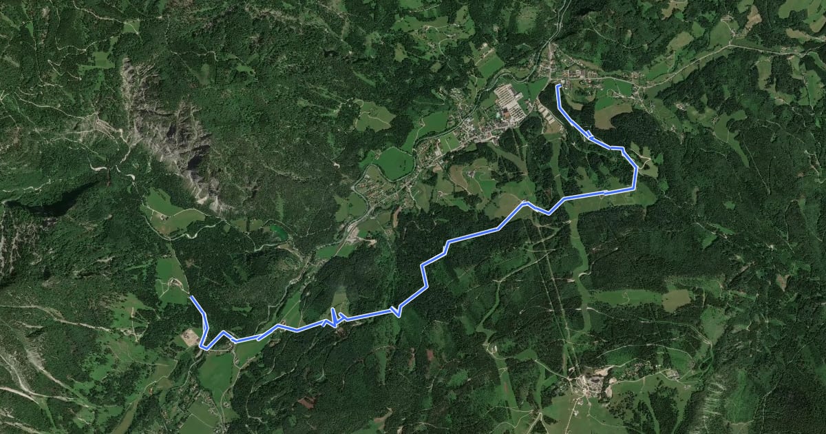 Маршрут Wanderweg 12 на спутниковом снимке