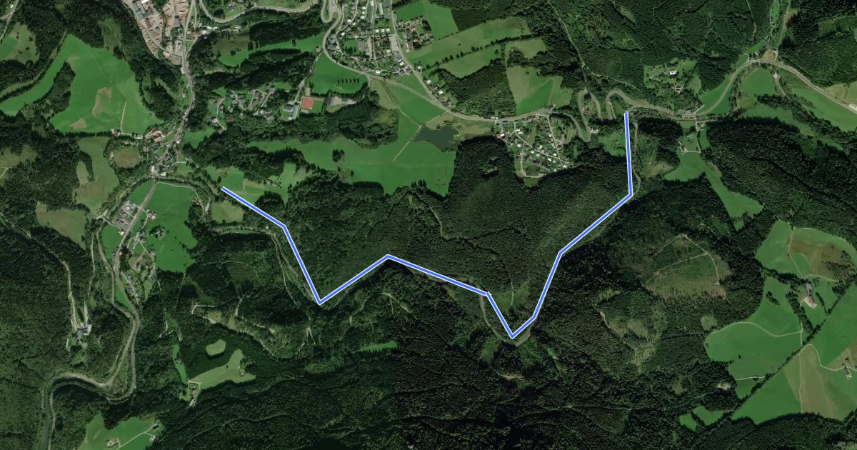Маршрут Wanderweg 12 на спутниковом снимке