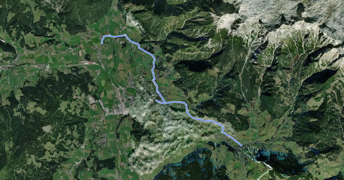 Маршрут Wanderweg 12 на спутниковом снимке