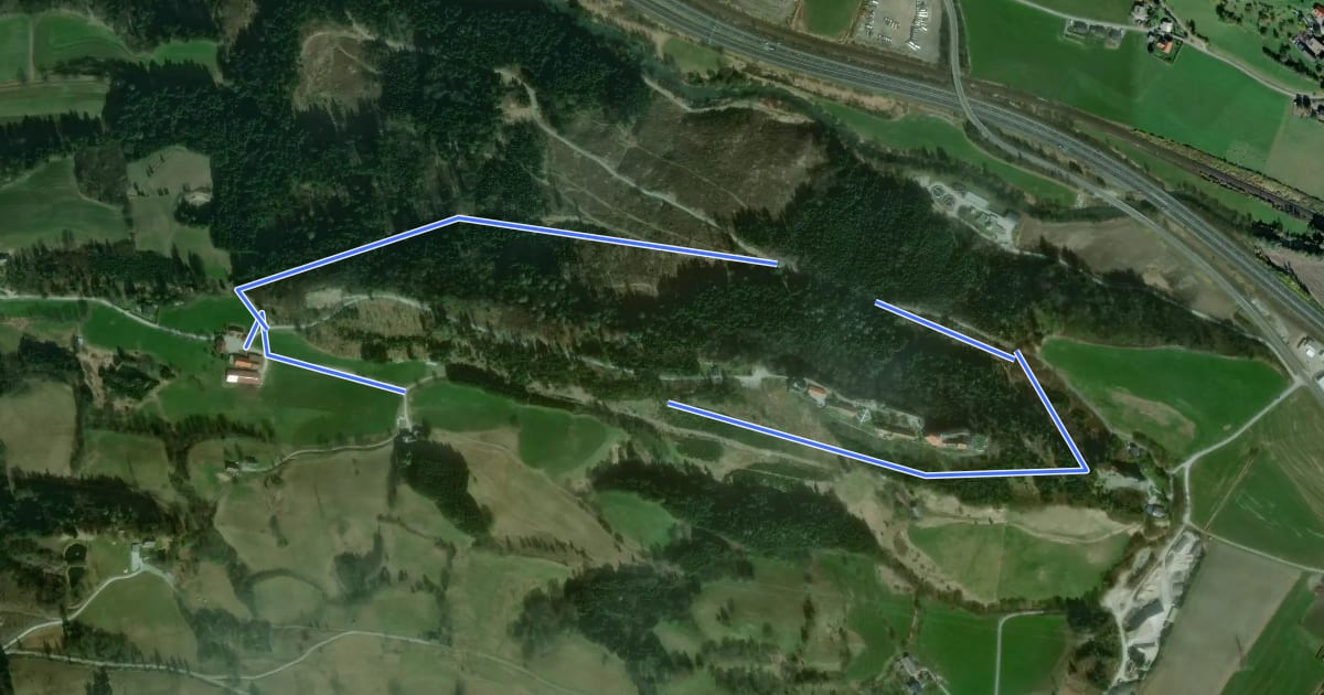 Маршрут Wanderweg 12 на спутниковом снимке