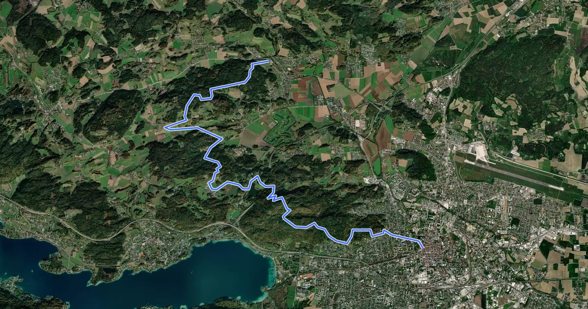 Маршрут Wanderweg 12 на спутниковом снимке