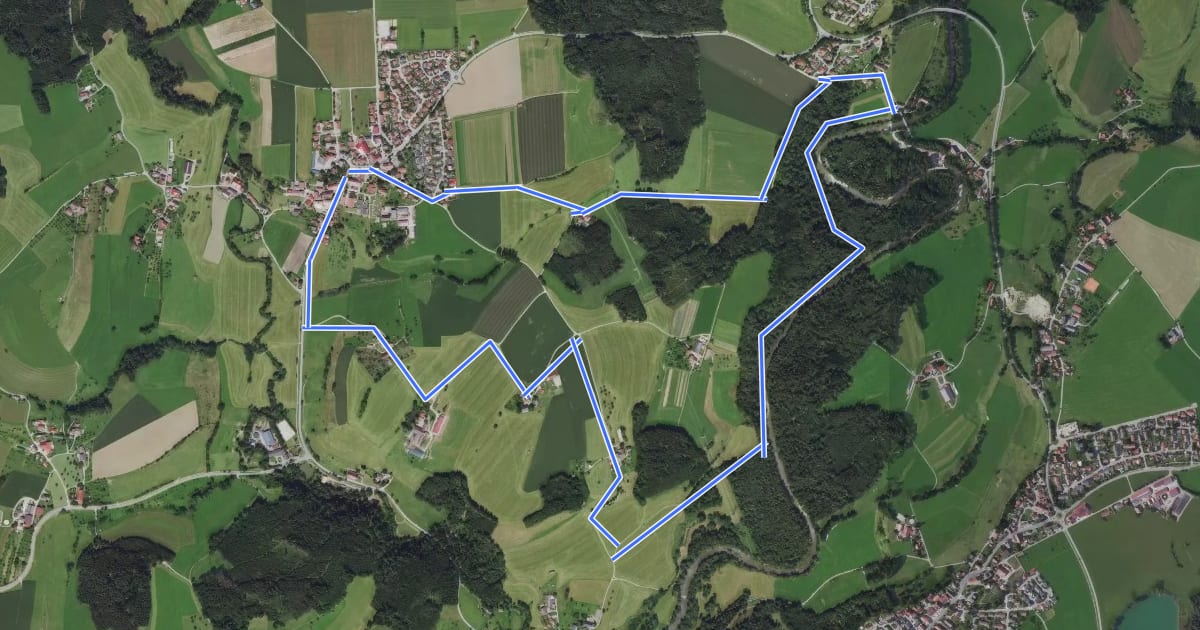 Маршрут Wanderweg 12 Wangen im Allgäu на спутниковом снимке