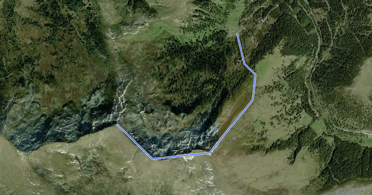 Маршрут Wanderweg 121 Peitlernock на спутниковом снимке