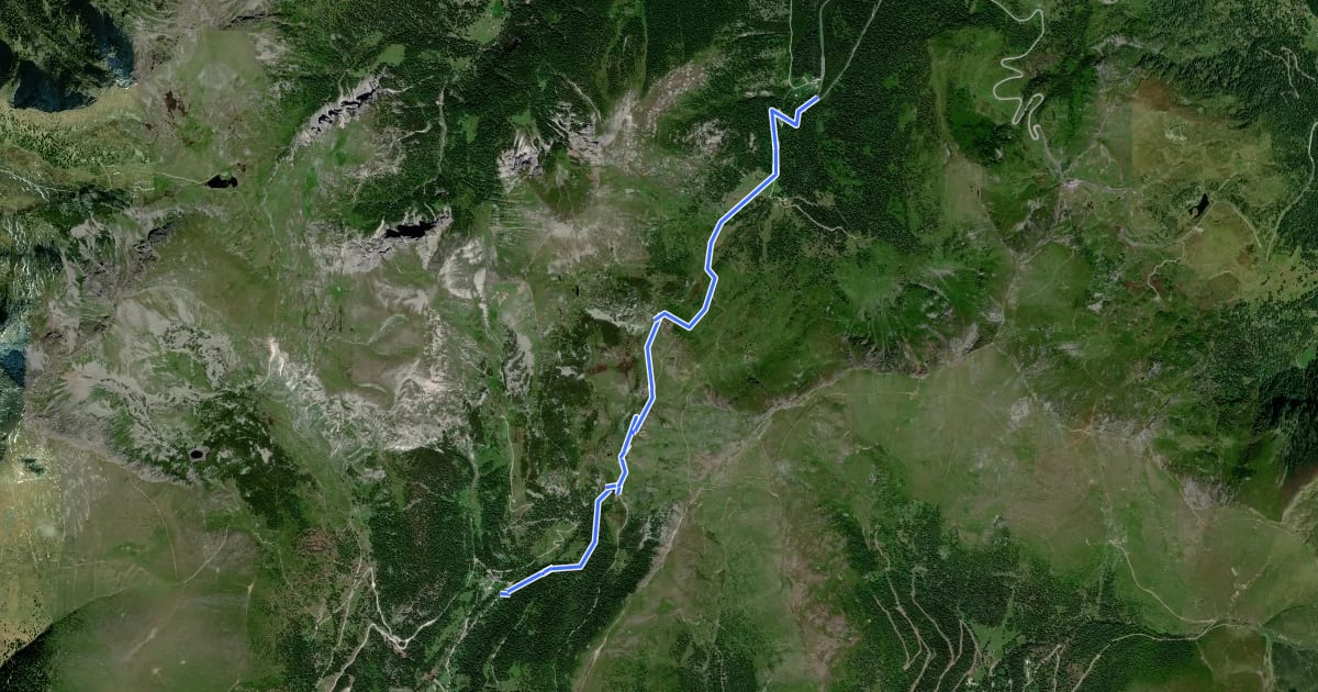 Маршрут Wanderweg 122 на спутниковом снимке