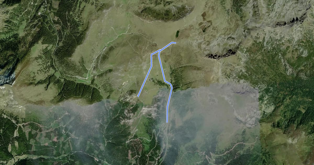 Маршрут Wanderweg 122 на спутниковом снимке