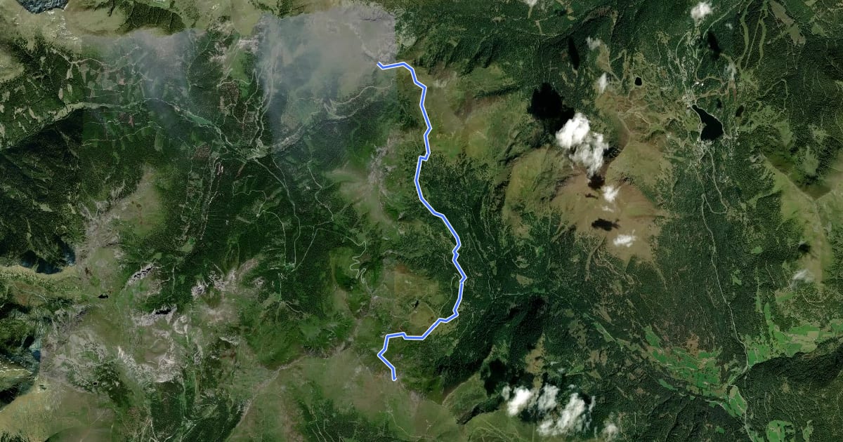 Маршрут Wanderweg 123 на спутниковом снимке