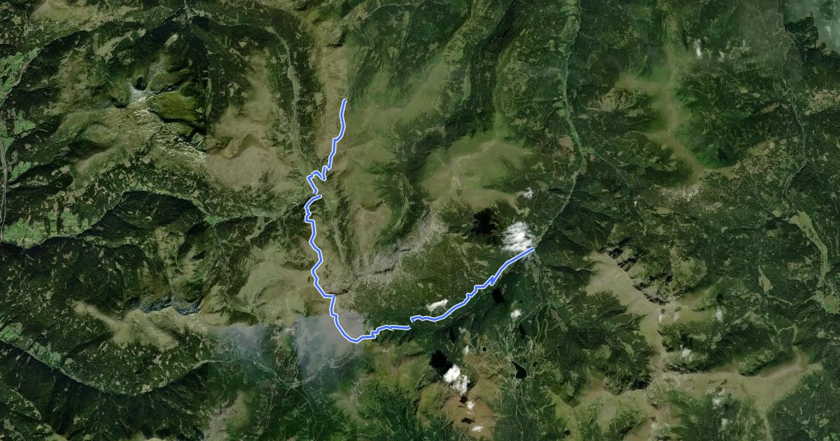 Маршрут Wanderweg 125 на спутниковом снимке