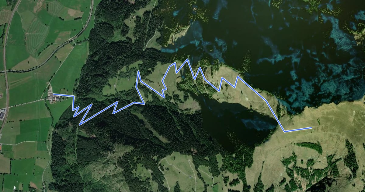Маршрут Wanderweg 126 на спутниковом снимке