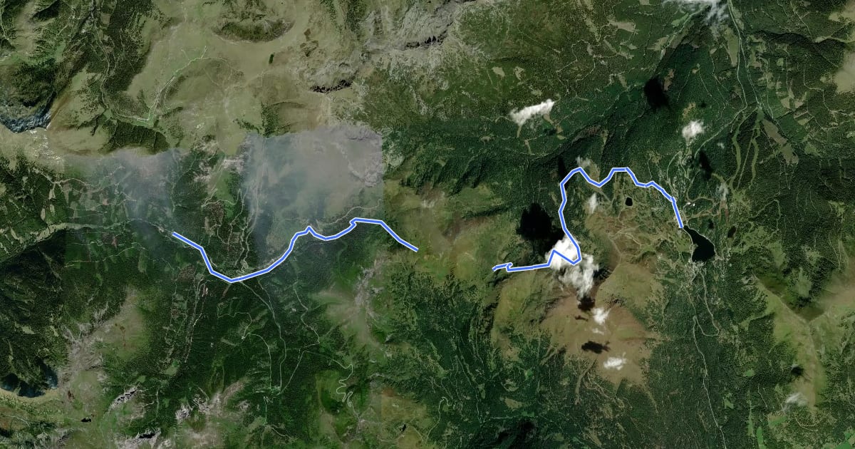 Маршрут Wanderweg 126 на спутниковом снимке