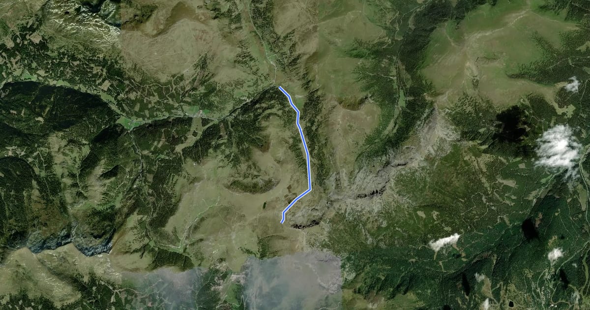 Маршрут Wanderweg 126 на спутниковом снимке