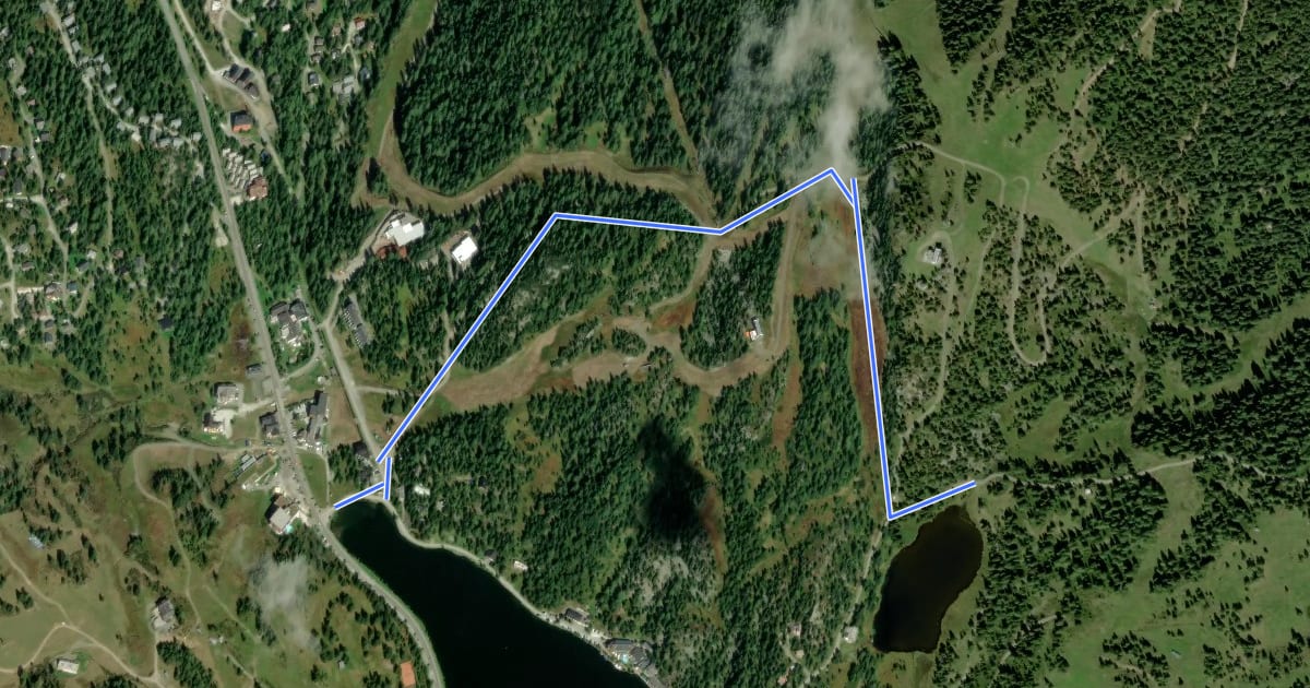 Маршрут Wanderweg 127 на спутниковом снимке