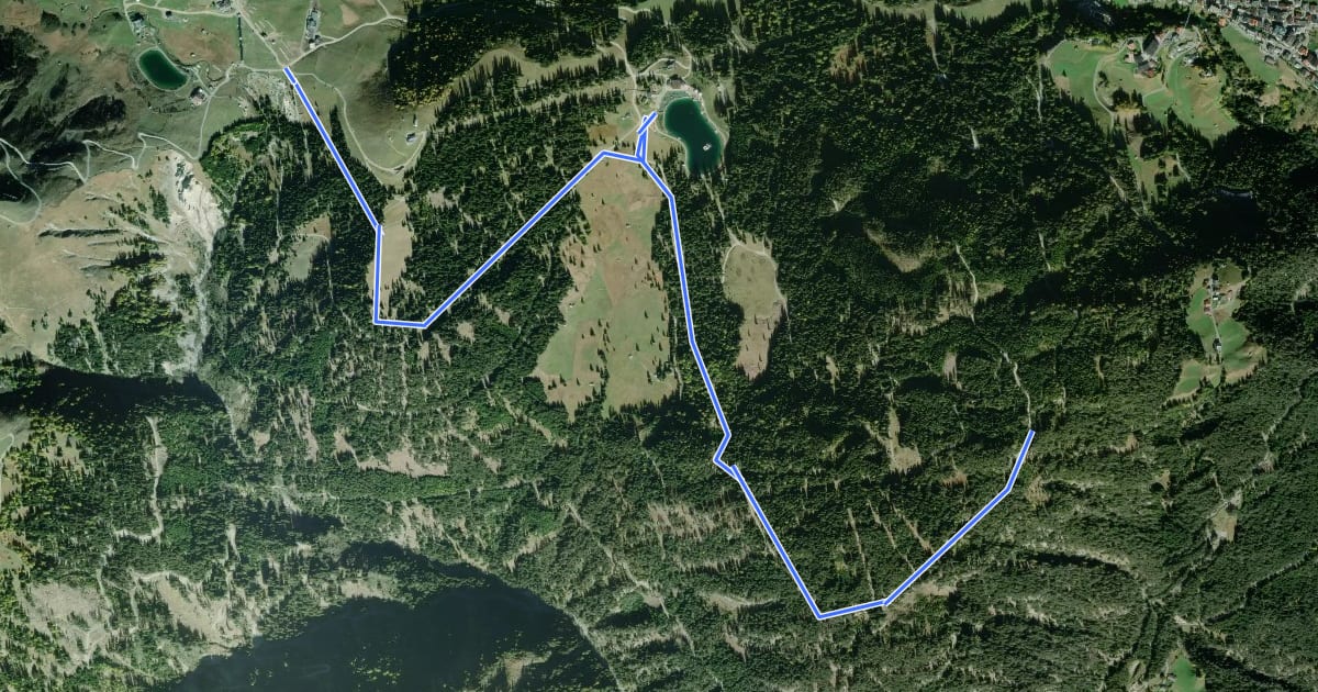 Маршрут Wanderweg 12A на спутниковом снимке