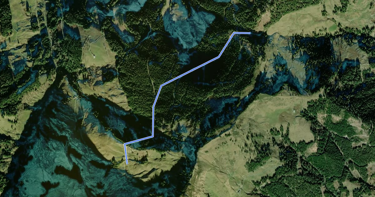 Маршрут Wanderweg 12a на спутниковом снимке