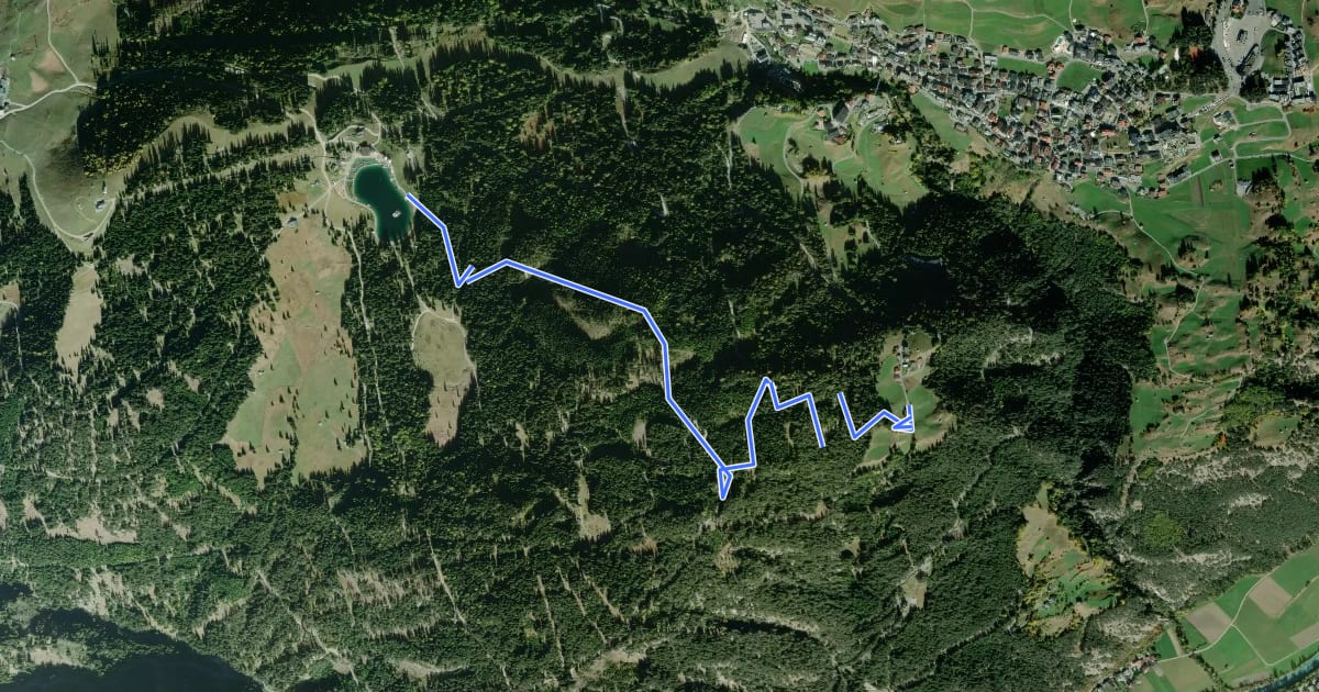 Маршрут Wanderweg 12B на спутниковом снимке