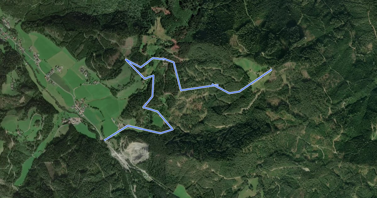 Маршрут Wanderweg 12D на спутниковом снимке