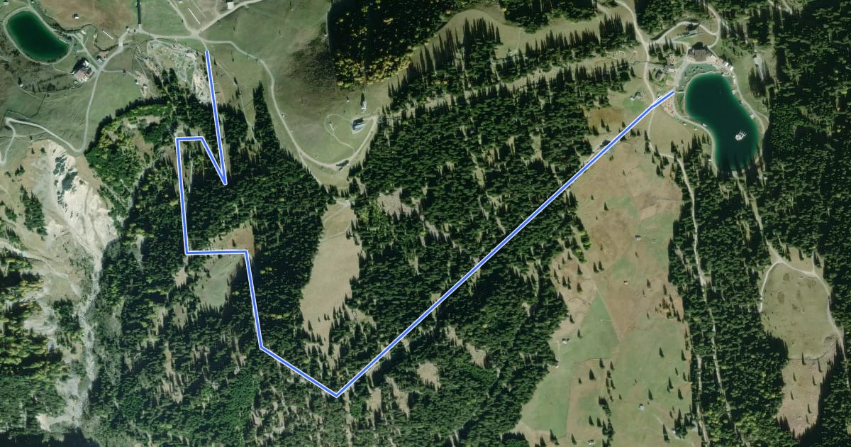 Маршрут Wanderweg 12D на спутниковом снимке