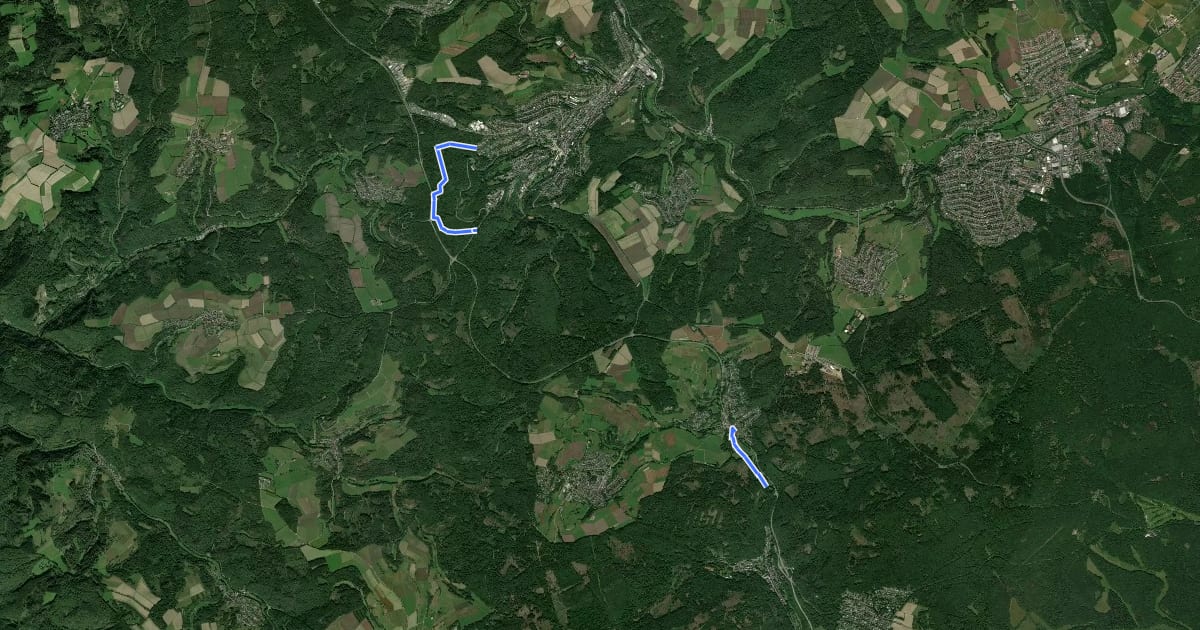Маршрут Wanderweg 13 на спутниковом снимке