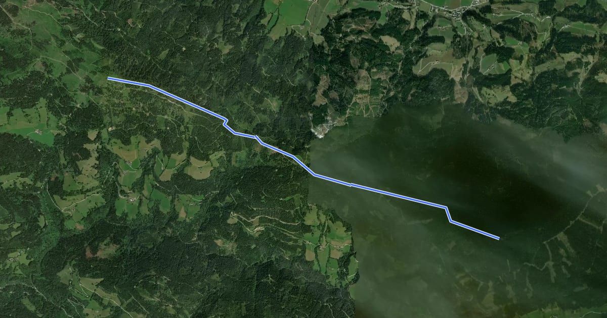 Маршрут Wanderweg 13 на спутниковом снимке