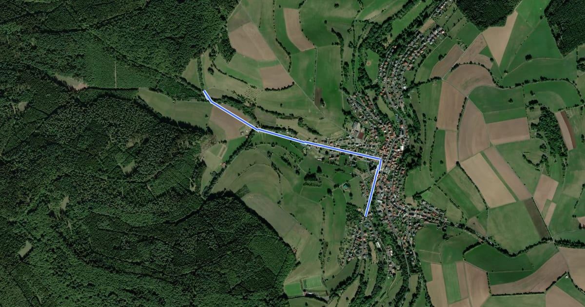 Маршрут Wanderweg 13 на спутниковом снимке