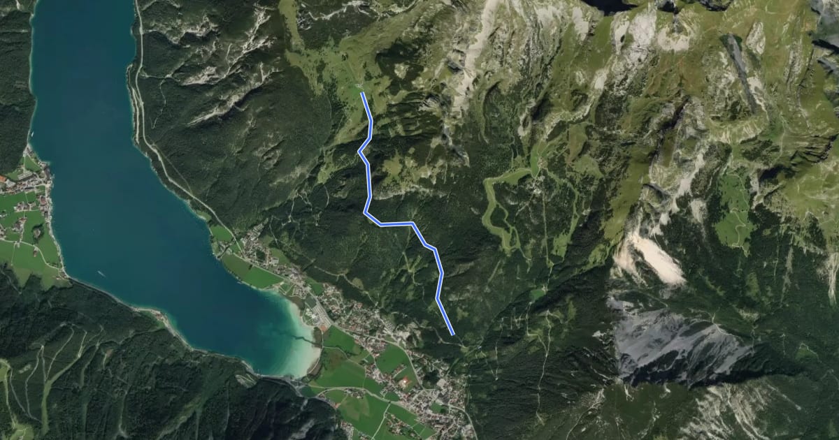 Маршрут Wanderweg 13 на спутниковом снимке