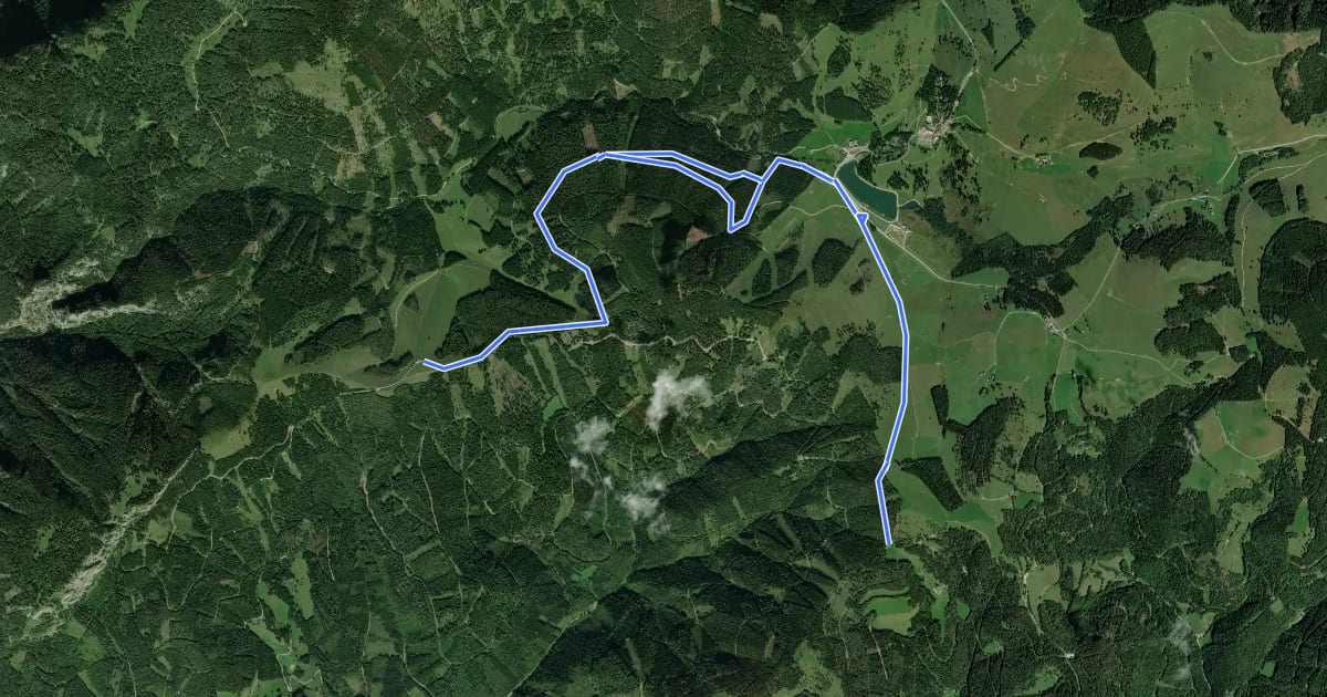 Маршрут Wanderweg 13 на спутниковом снимке