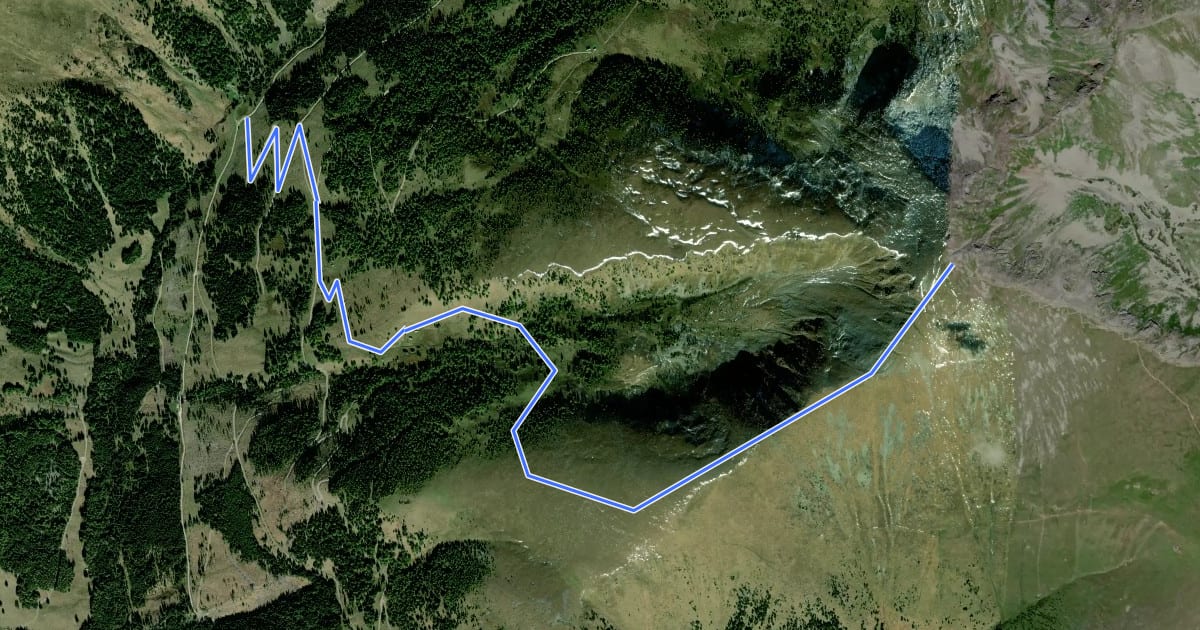 Маршрут Wanderweg 13 на спутниковом снимке