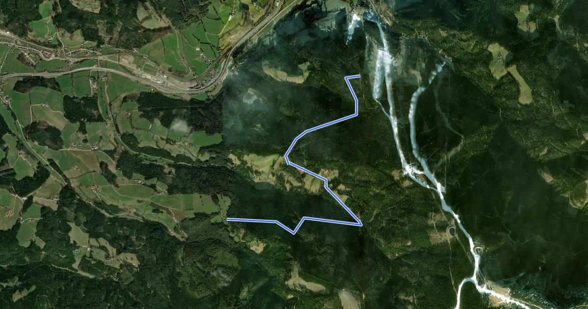 Маршрут Wanderweg 13 на спутниковом снимке